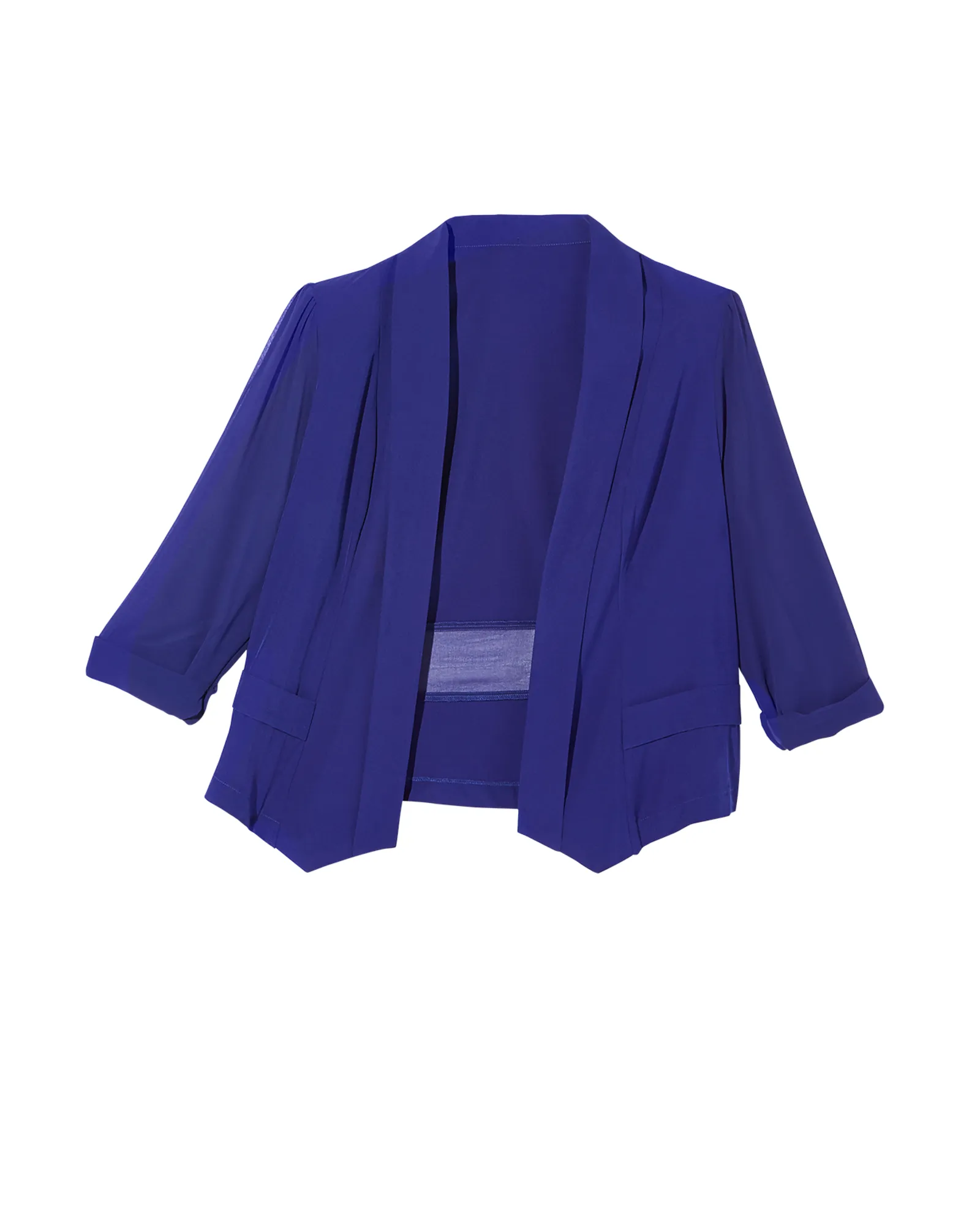 Adelaide Sheer Sleeve Blazer | Royal Blue