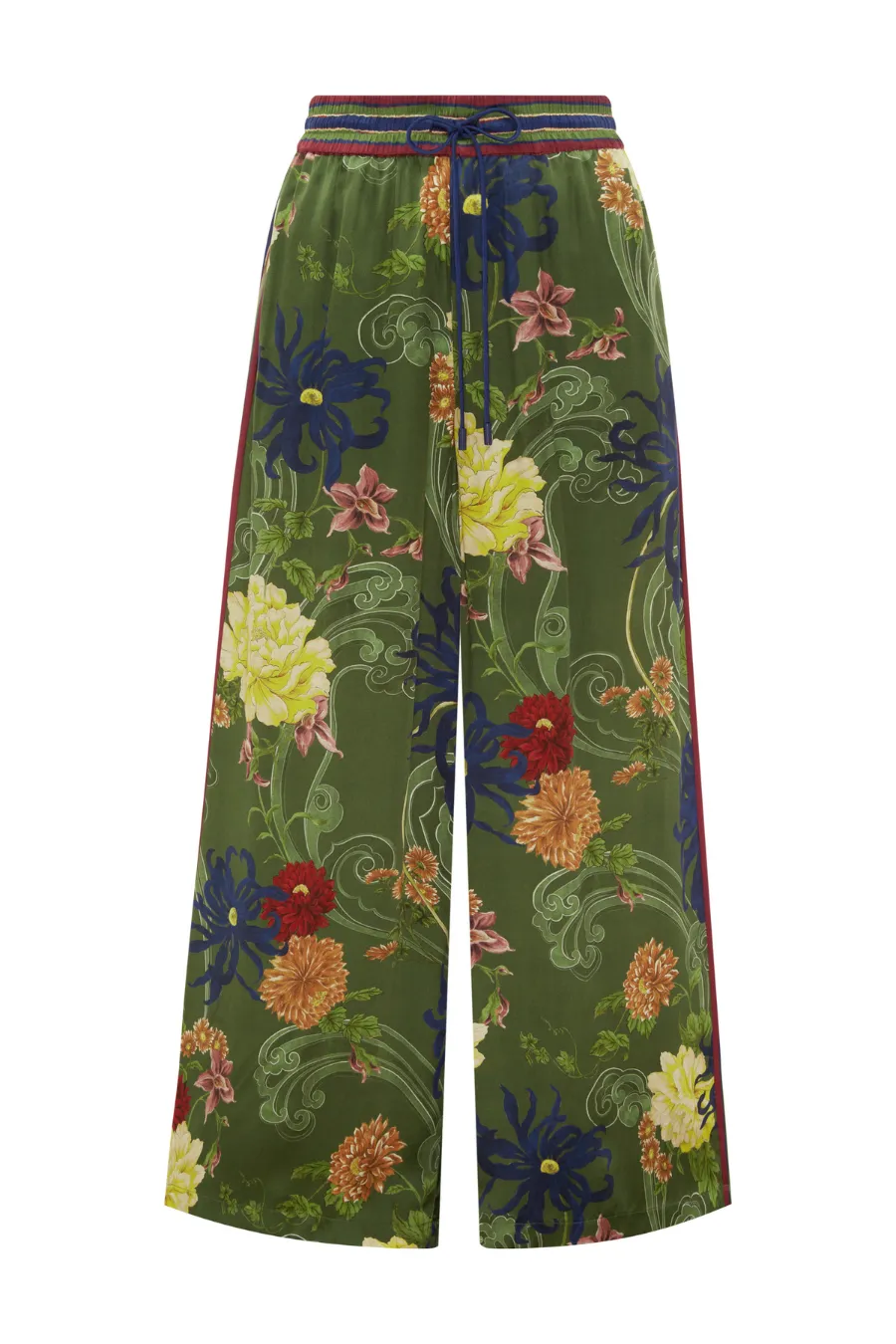 Avery Silk Pant Green
