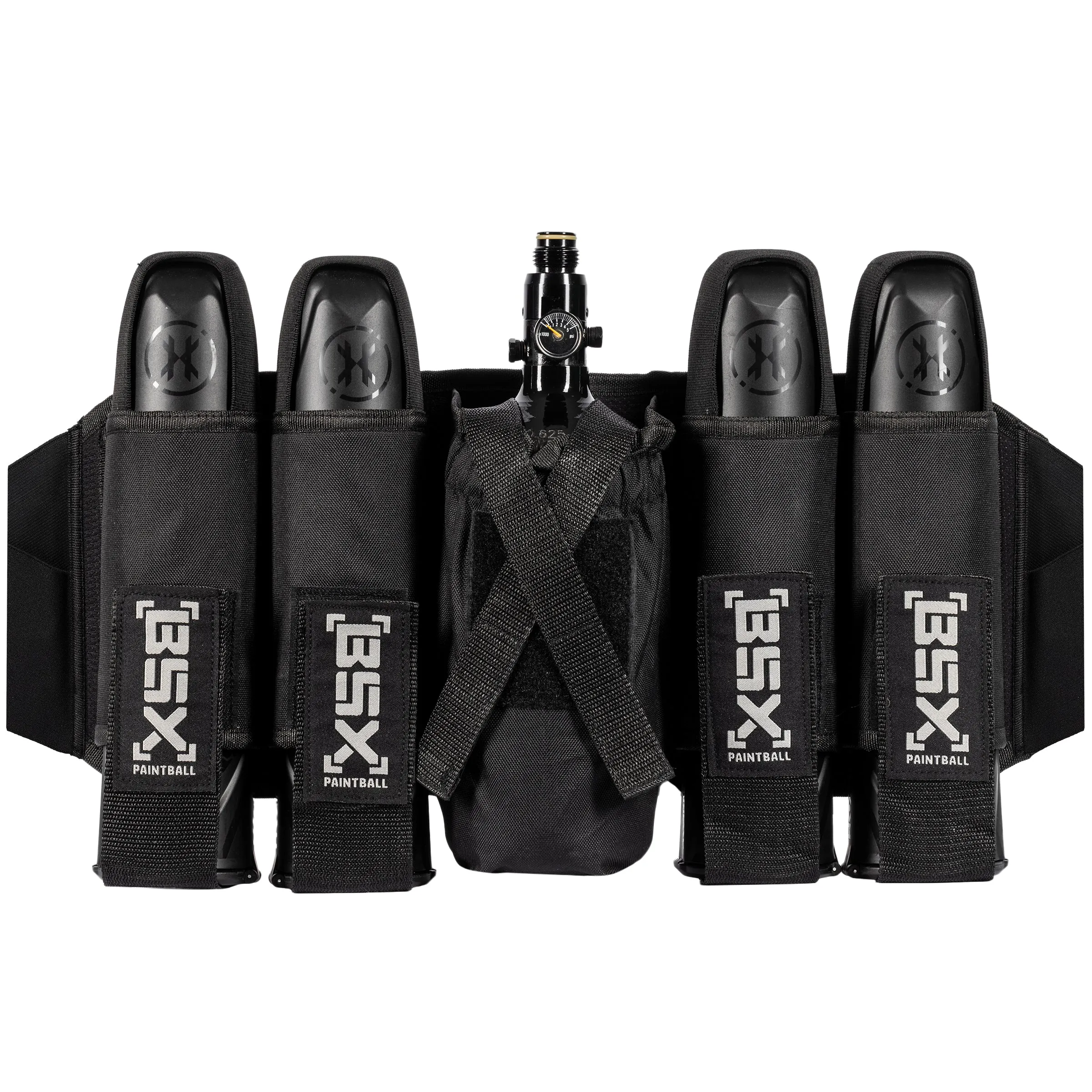 BSX 4 1 Pod Paintball Harness - Black