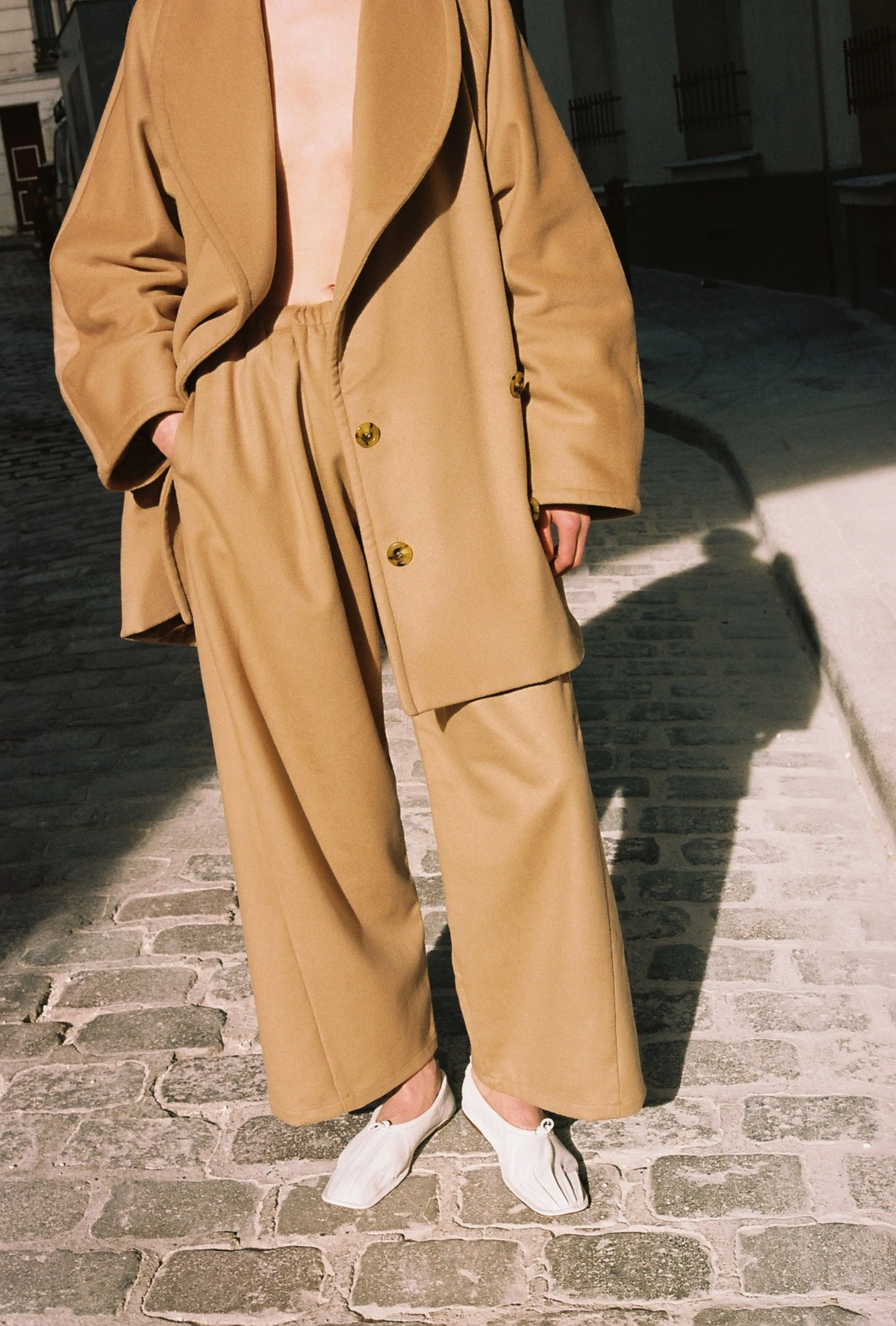 Camel Cashmere Wool Judo Pants