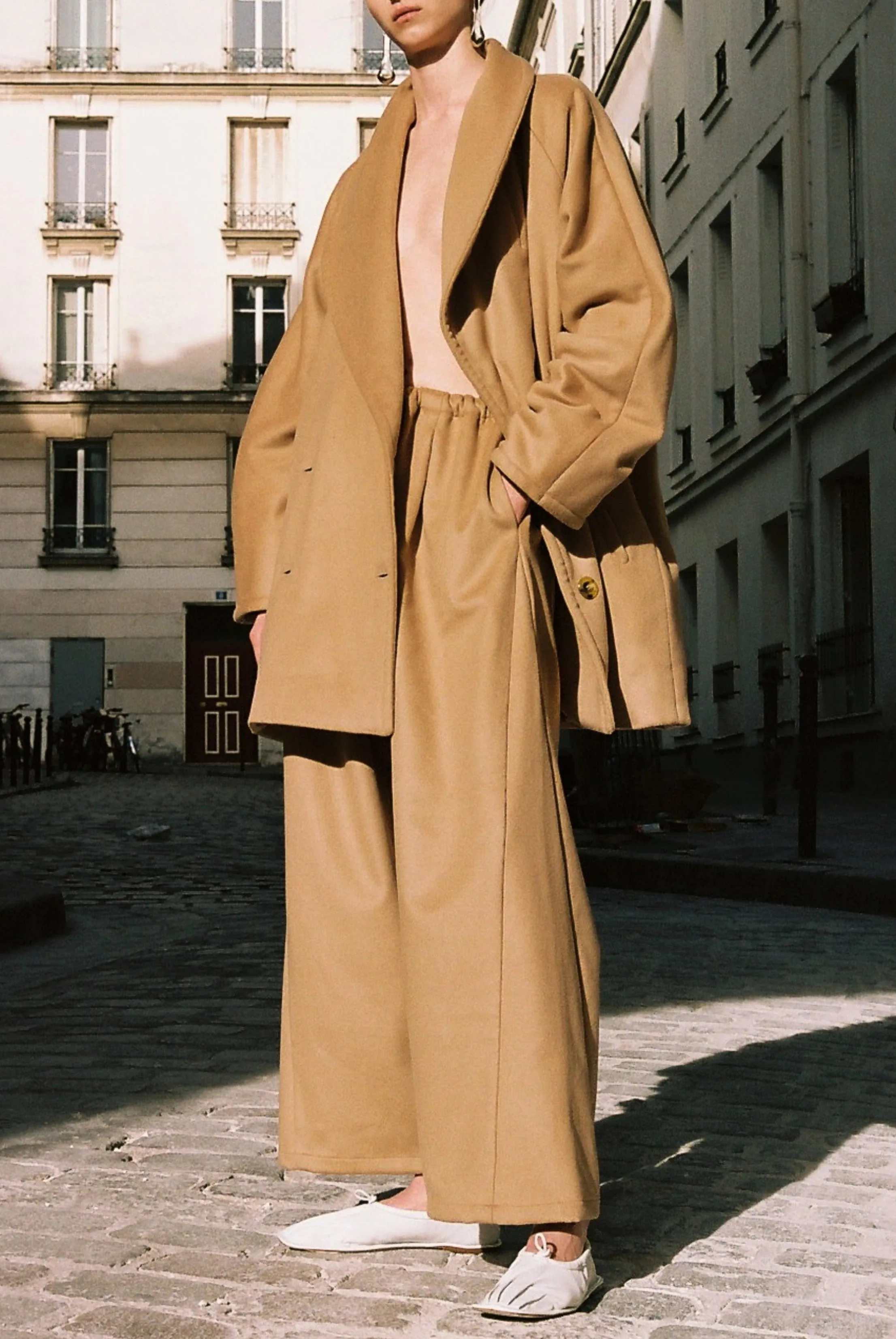 Camel Cashmere Wool Judo Pants