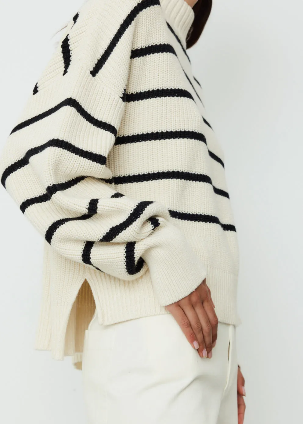 Caro Cropped Mock Sweater