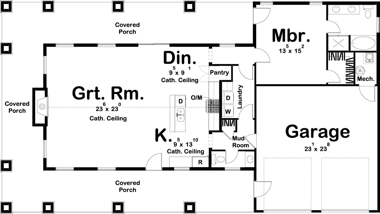 Charming 1,366 sq. ft. Barndomimium Style home: open living, modern comforts, and inviting porches!
