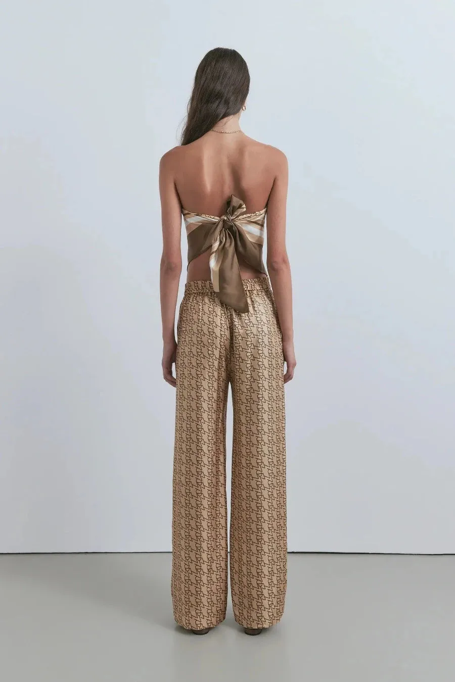 Chauffeur Silk Trouser Scarf Print