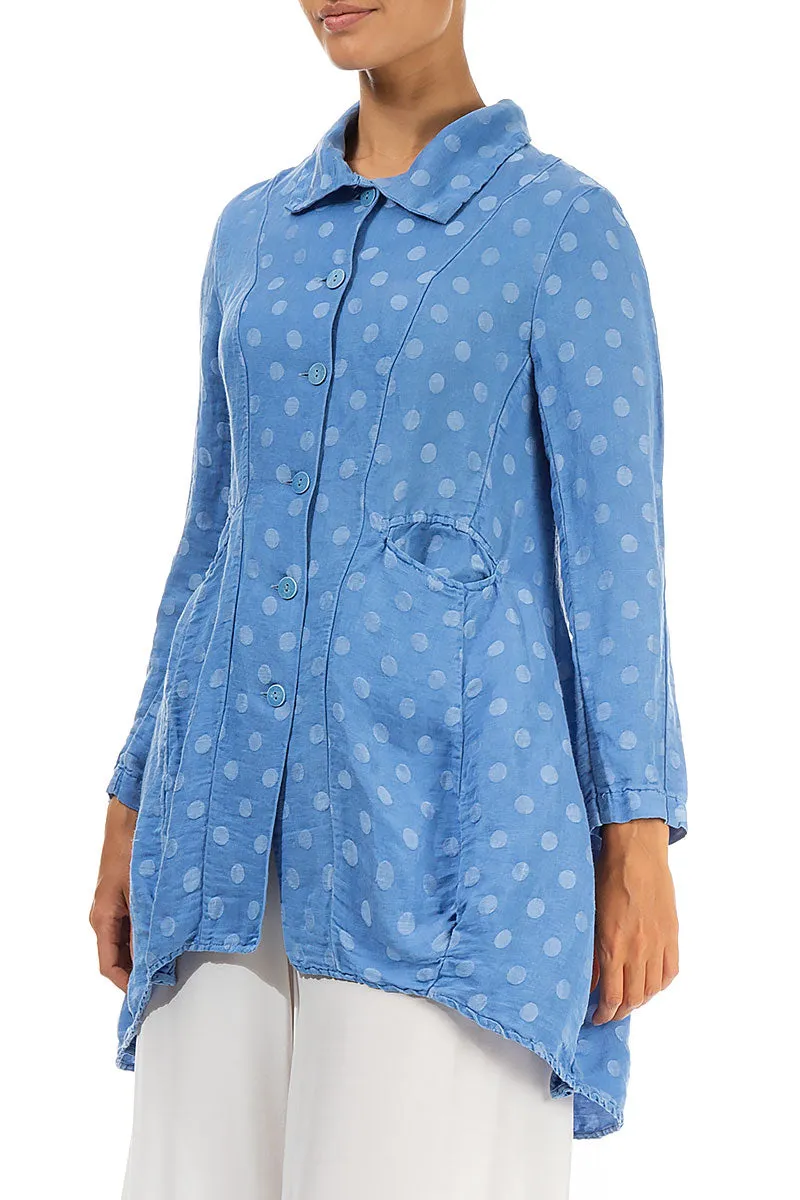 Cornflower Balloon Silk Linen Jacket
