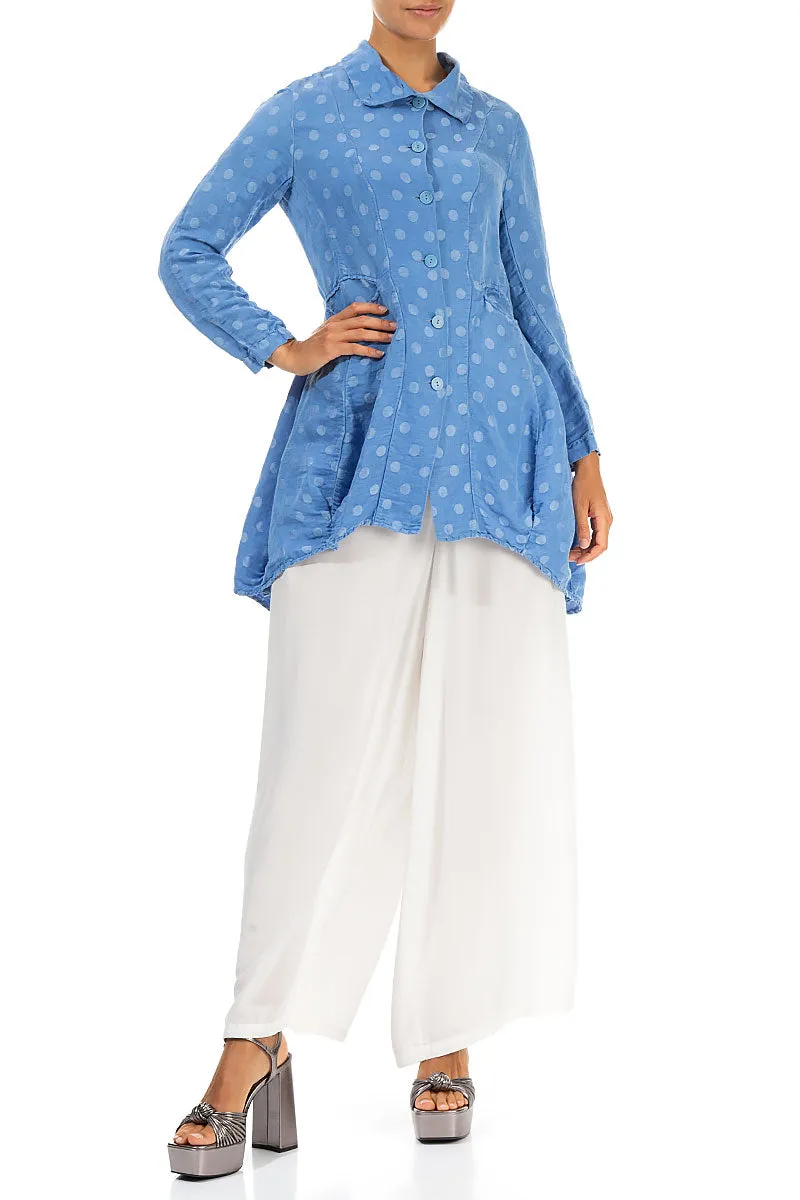 Cornflower Balloon Silk Linen Jacket