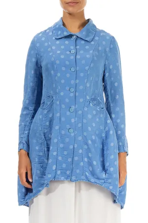 Cornflower Balloon Silk Linen Jacket