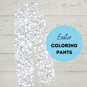Easter Coloring Pajama Pants