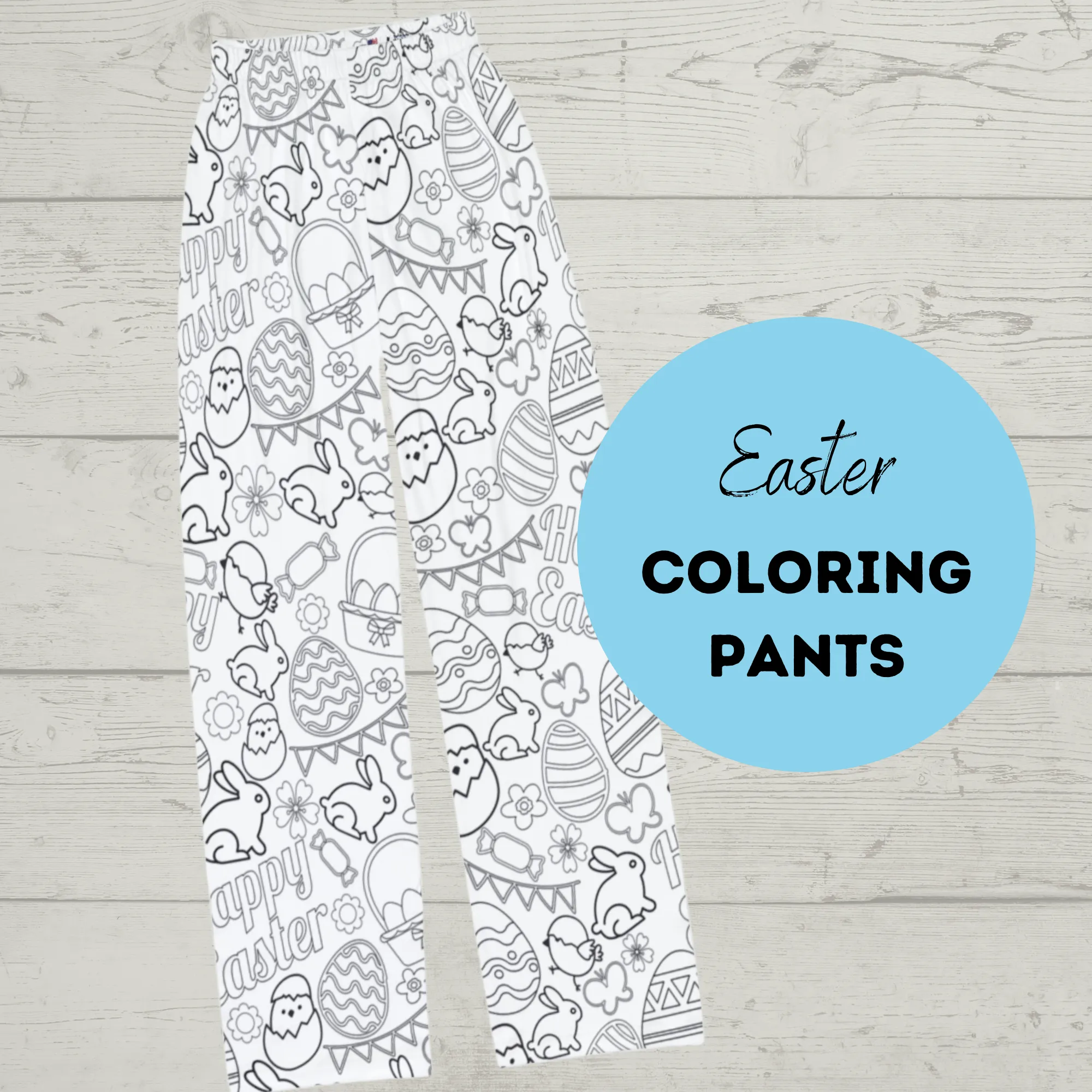 Easter Coloring Pajama Pants
