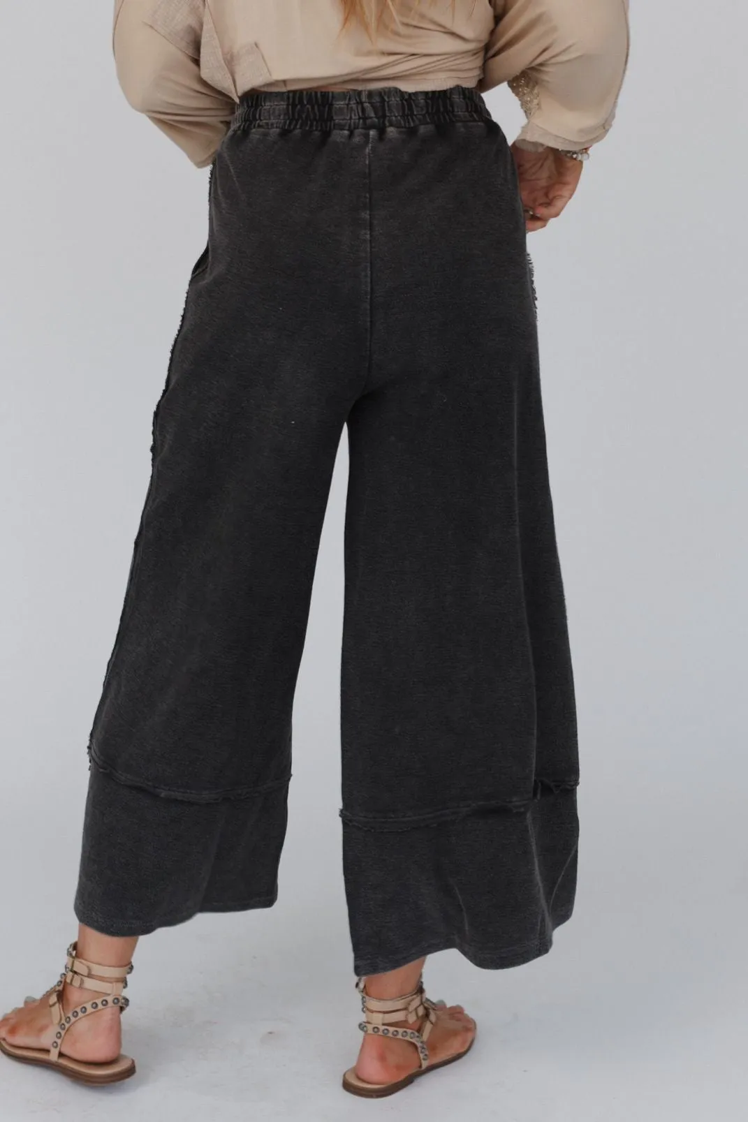 Easy Going Wide Leg Palazzo Pant - Black