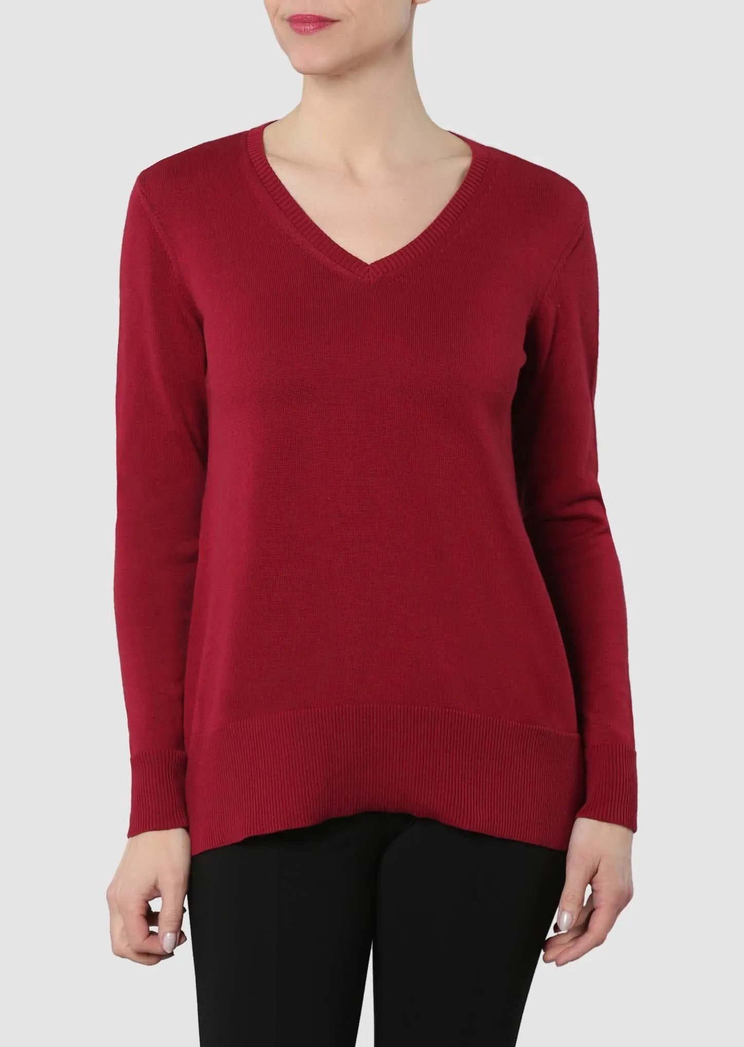 Ellie Knit V-Neck Sweater Style 805190