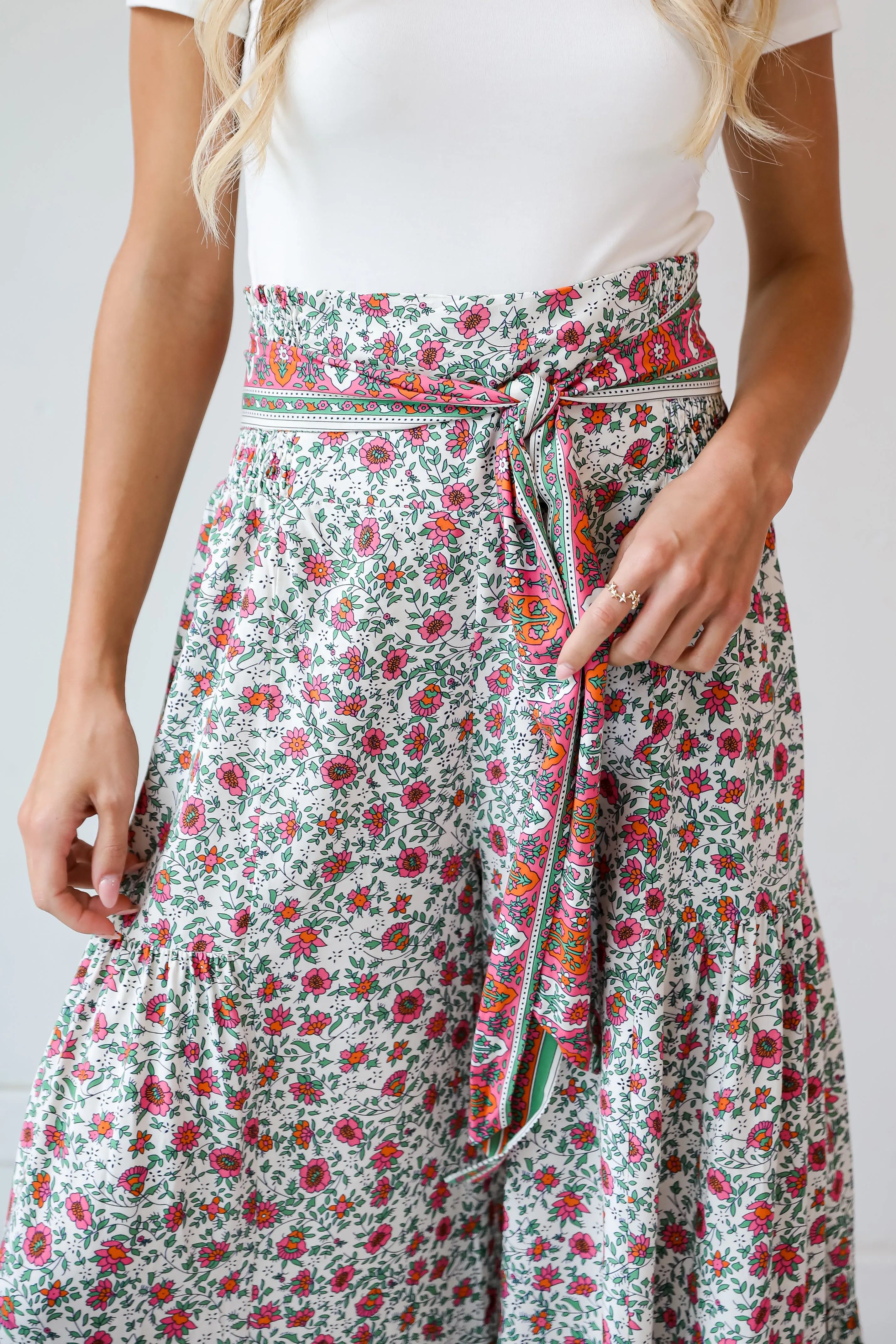 FINAL SALE - Vibrant Sun Floral Wide Leg Pants