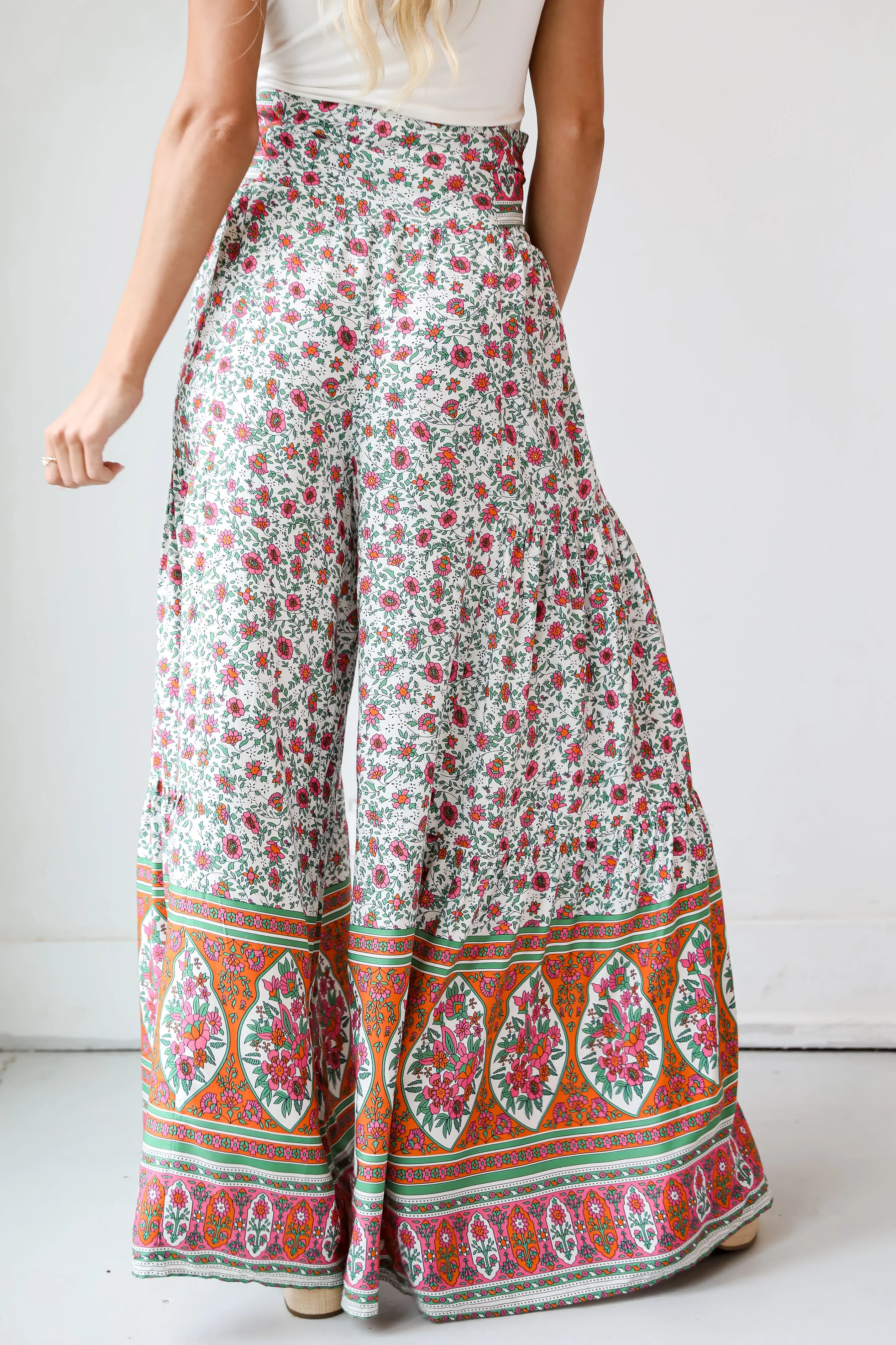 FINAL SALE - Vibrant Sun Floral Wide Leg Pants
