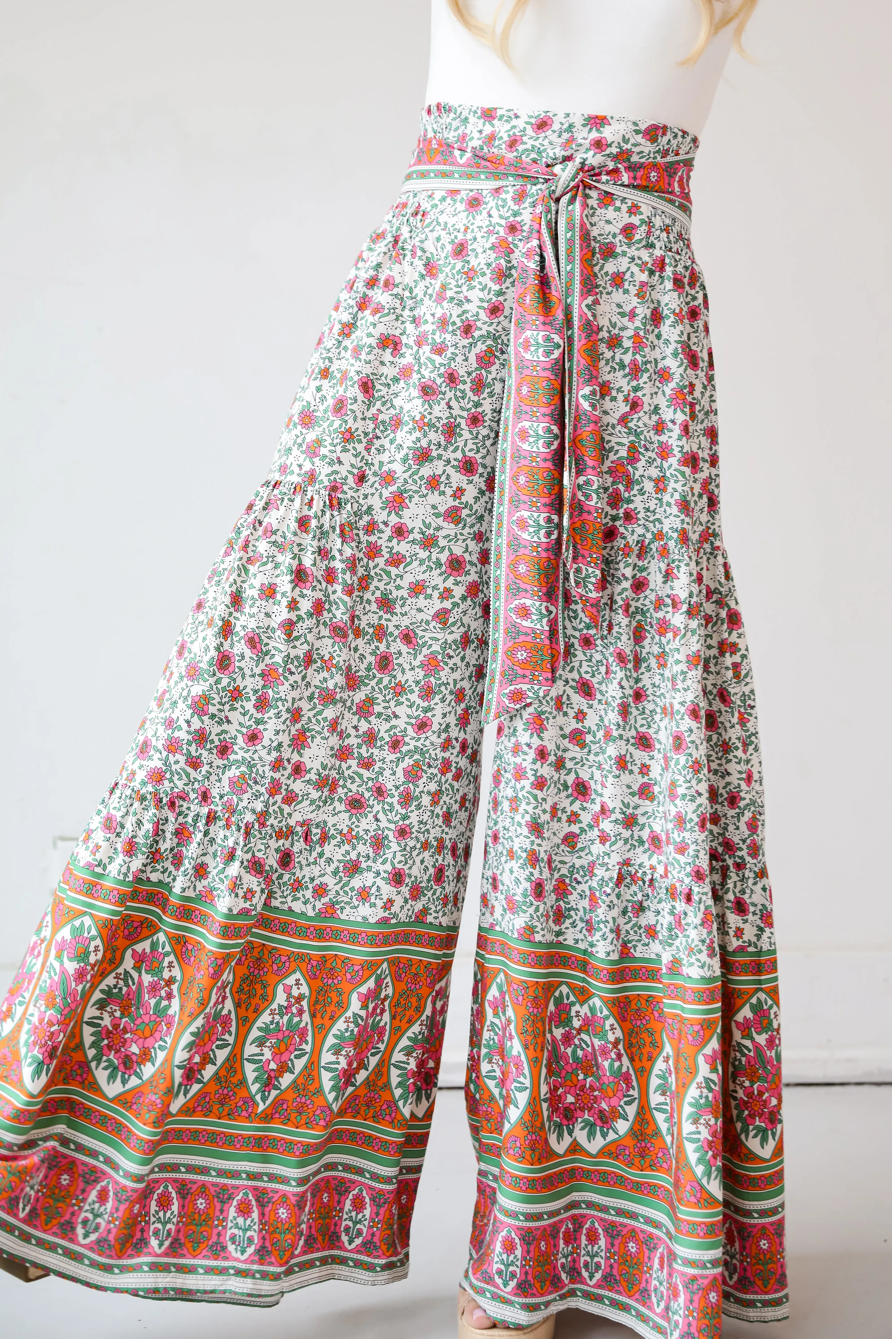 FINAL SALE - Vibrant Sun Floral Wide Leg Pants