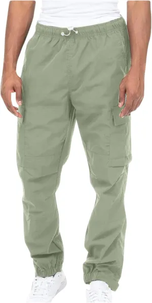 Finelylove Mens Big and Tall Sweatpants Elastic Waist Straight Fit Cargo Sweatpants Casual Stretch Workout Hiking Pants