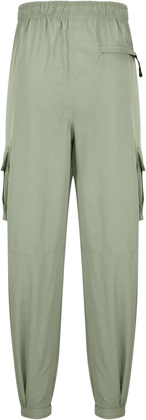 Finelylove Mens Big and Tall Sweatpants Elastic Waist Straight Fit Cargo Sweatpants Casual Stretch Workout Hiking Pants