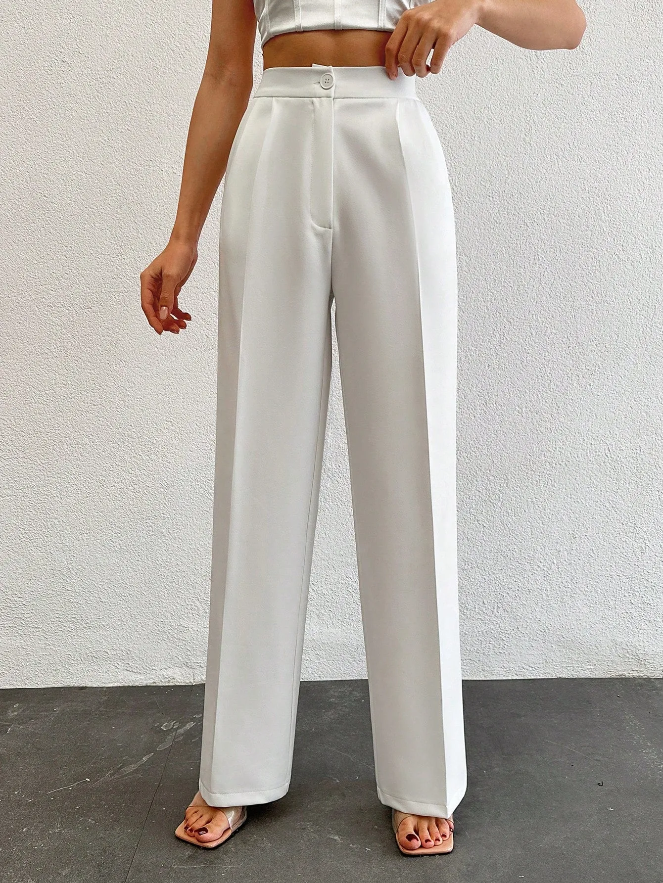 Formal Pleated Wide Leg Trouser