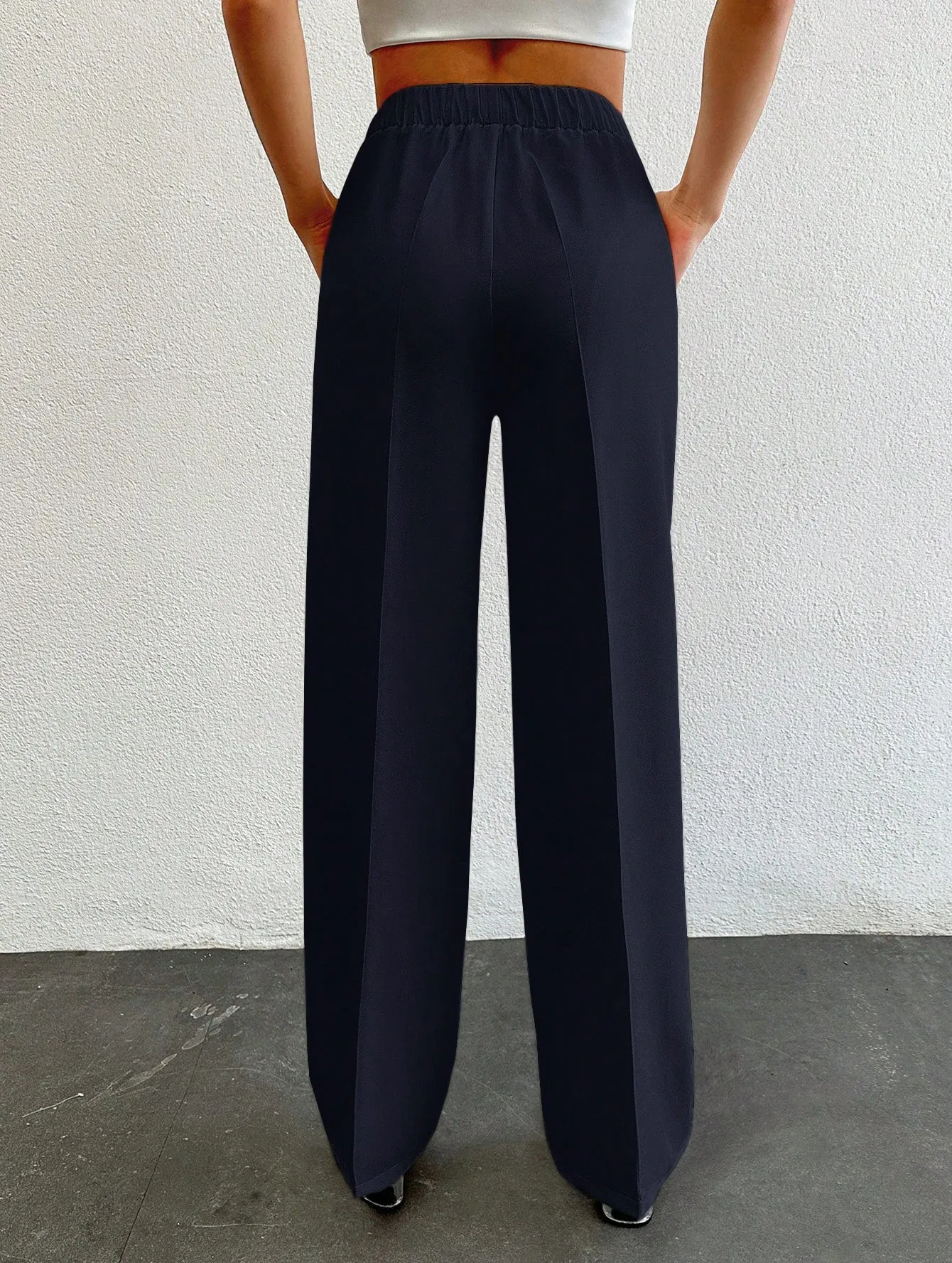 Formal Pleated Wide Leg Trouser