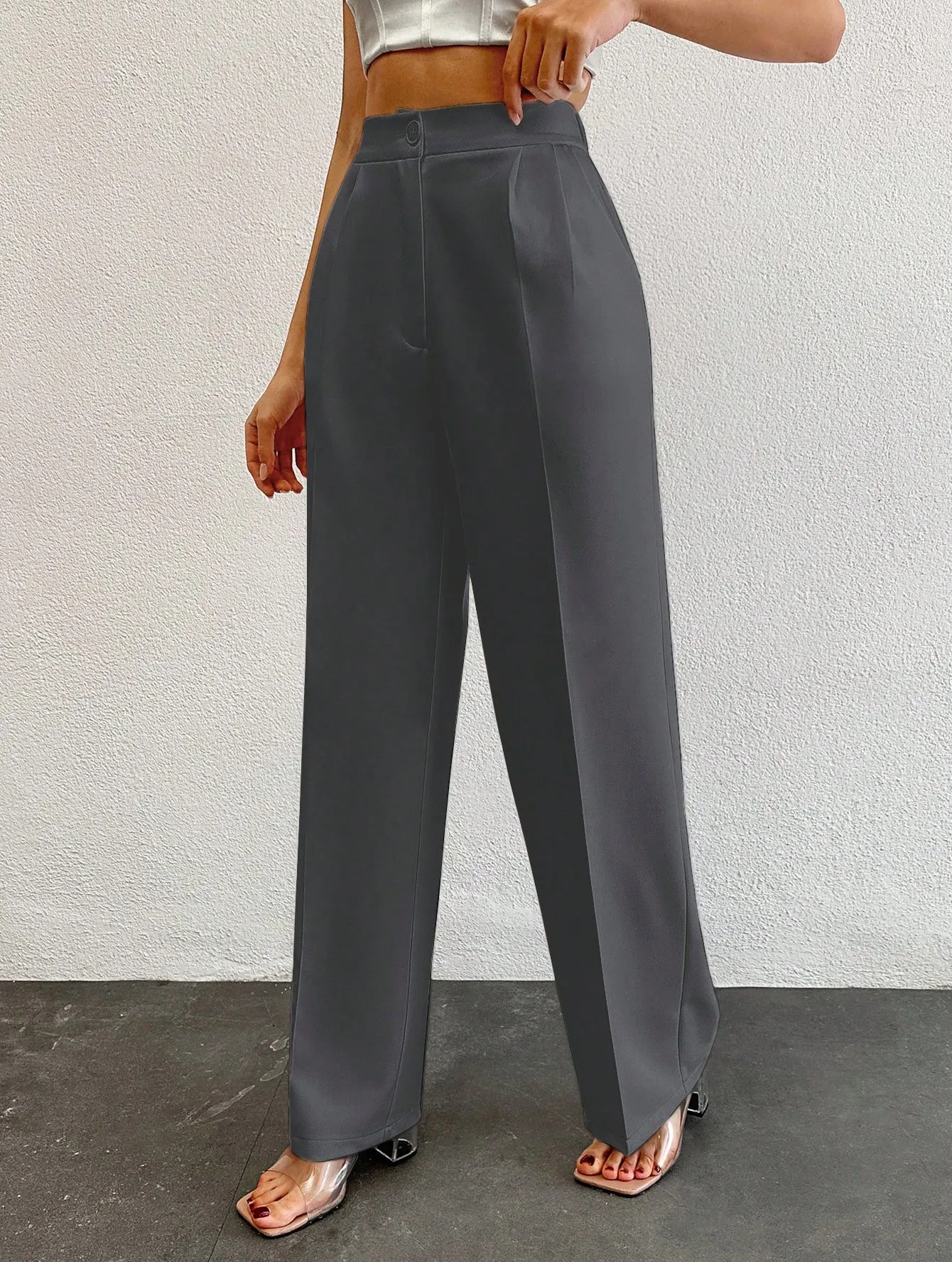 Formal Pleated Wide Leg Trouser