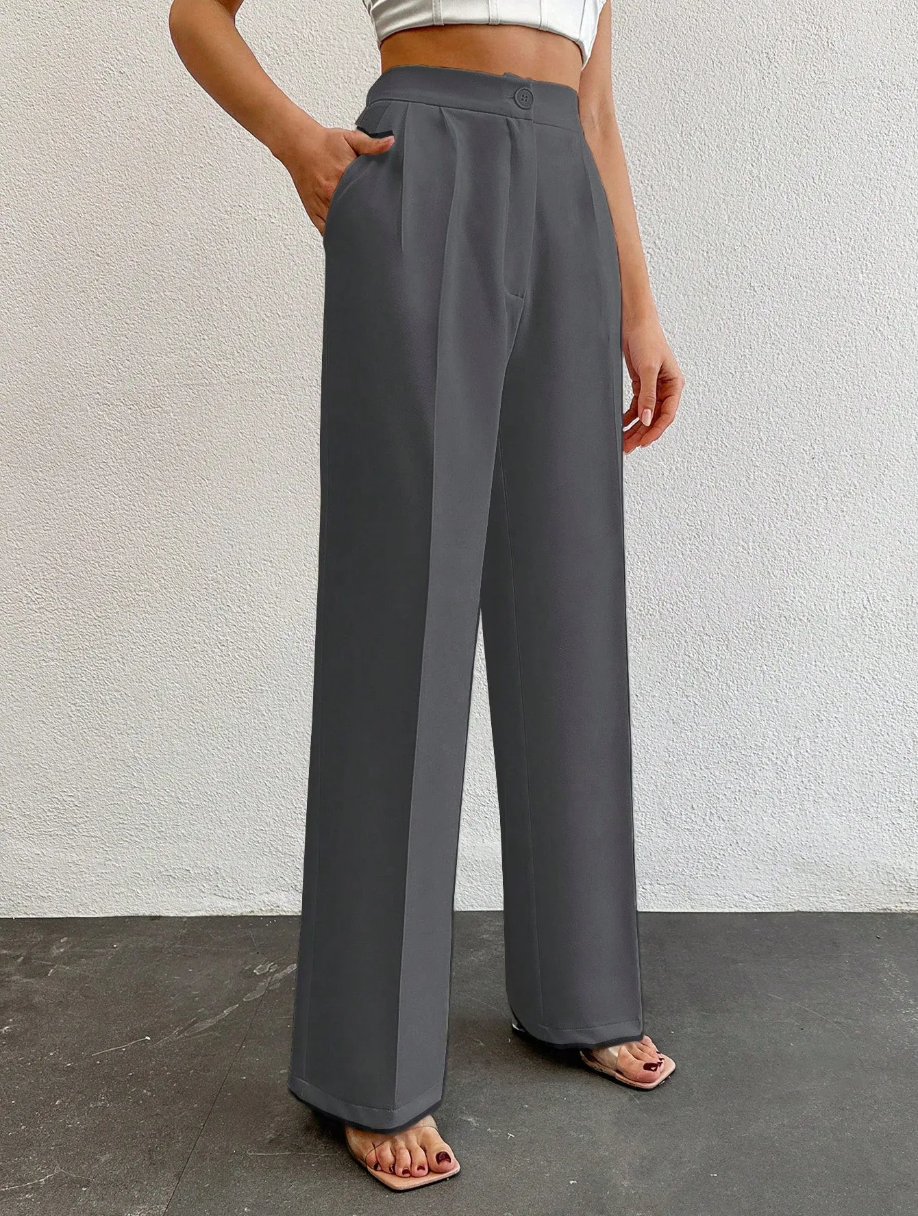 Formal Pleated Wide Leg Trouser
