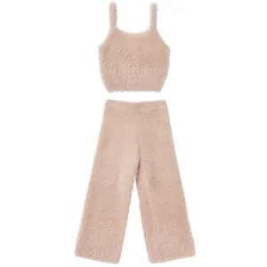 Fuzzy Knit Set | Blush