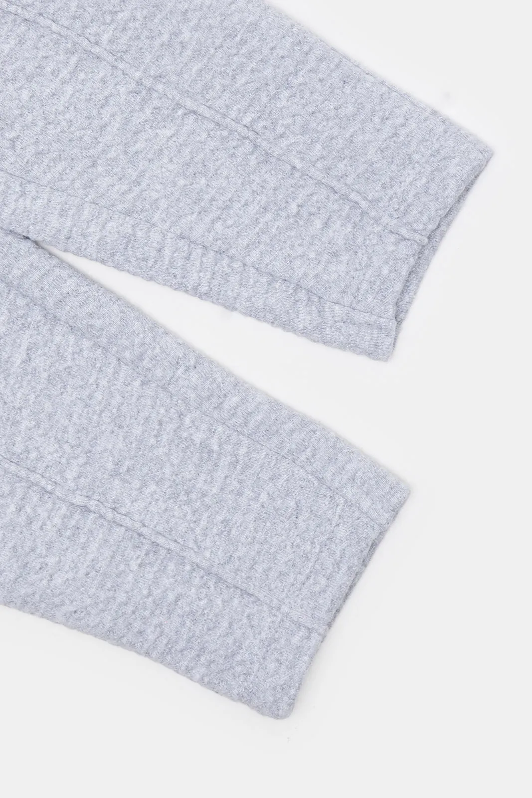 Infant Boys Grey Jacquard Active Pants
