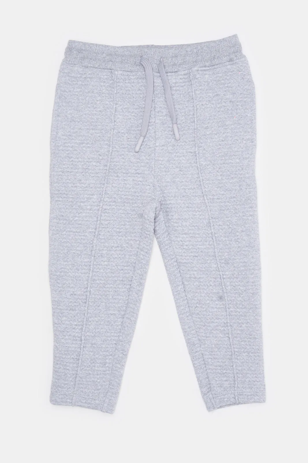 Infant Boys Grey Jacquard Active Pants