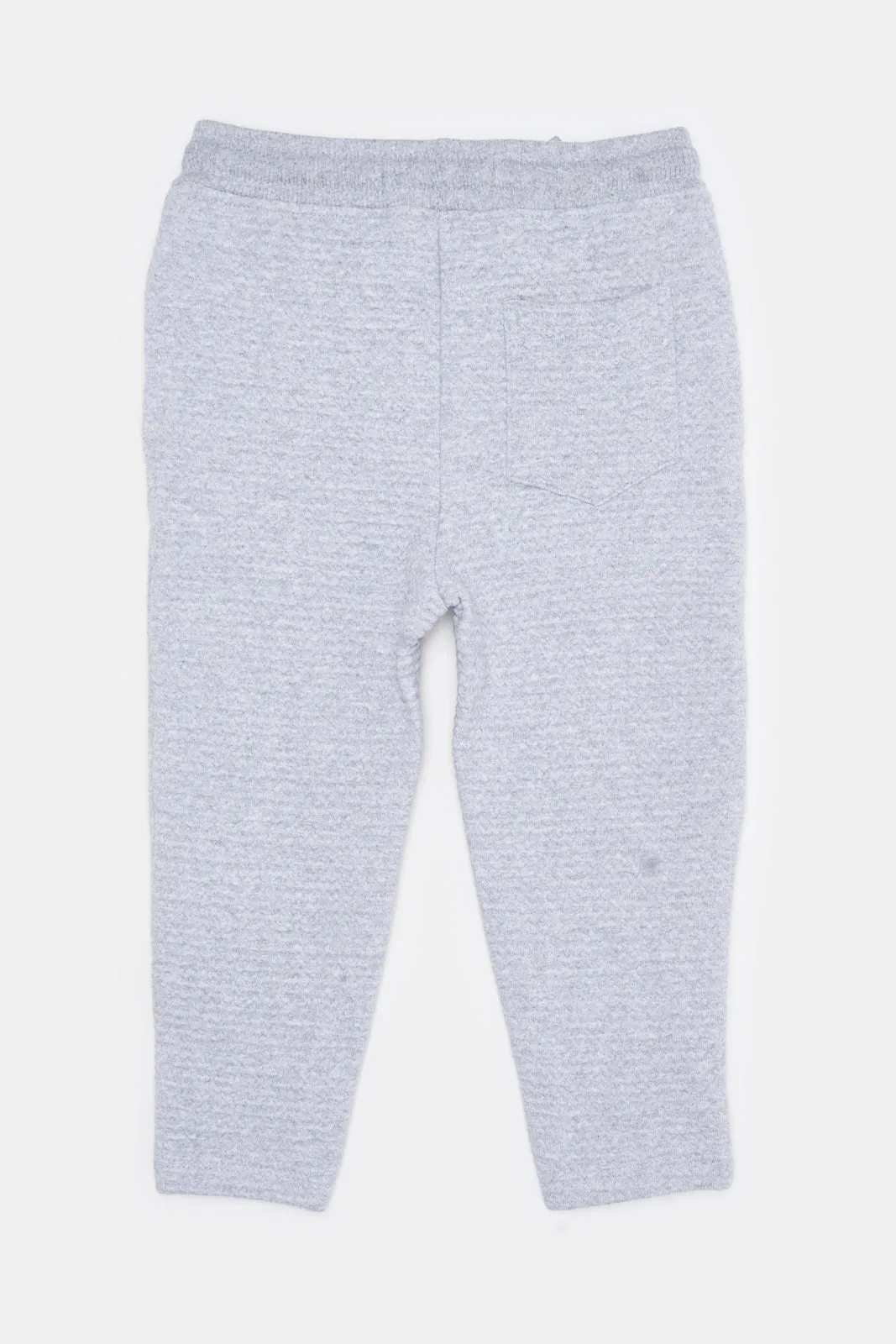 Infant Boys Grey Jacquard Active Pants