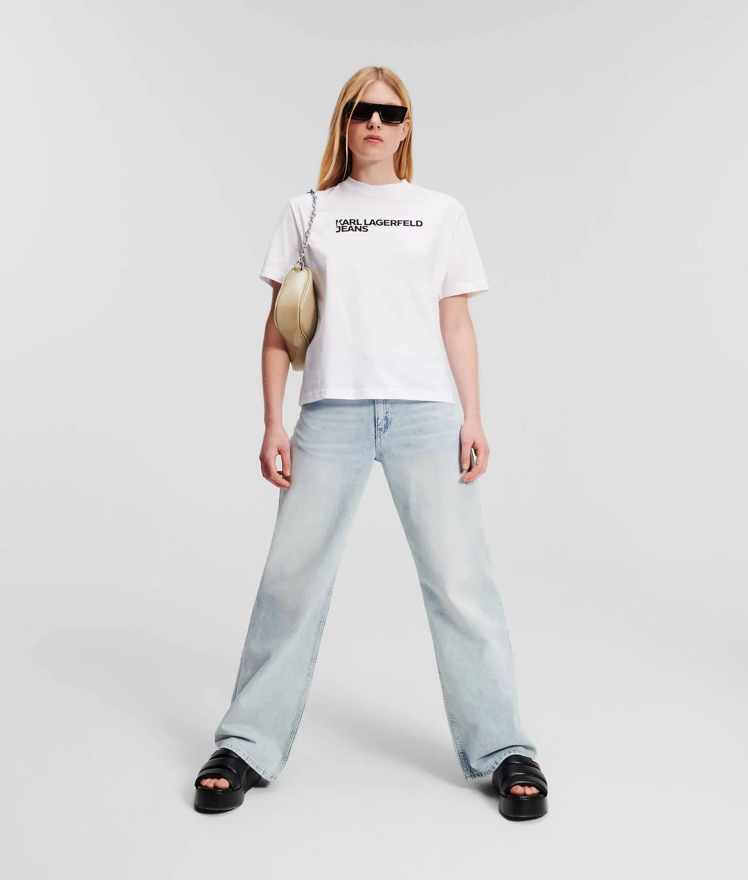 Karl Lagerfeld Logo Regular Fit T-shirt | White