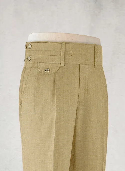 Napolean Khaki Double Gurkha Wool Trousers