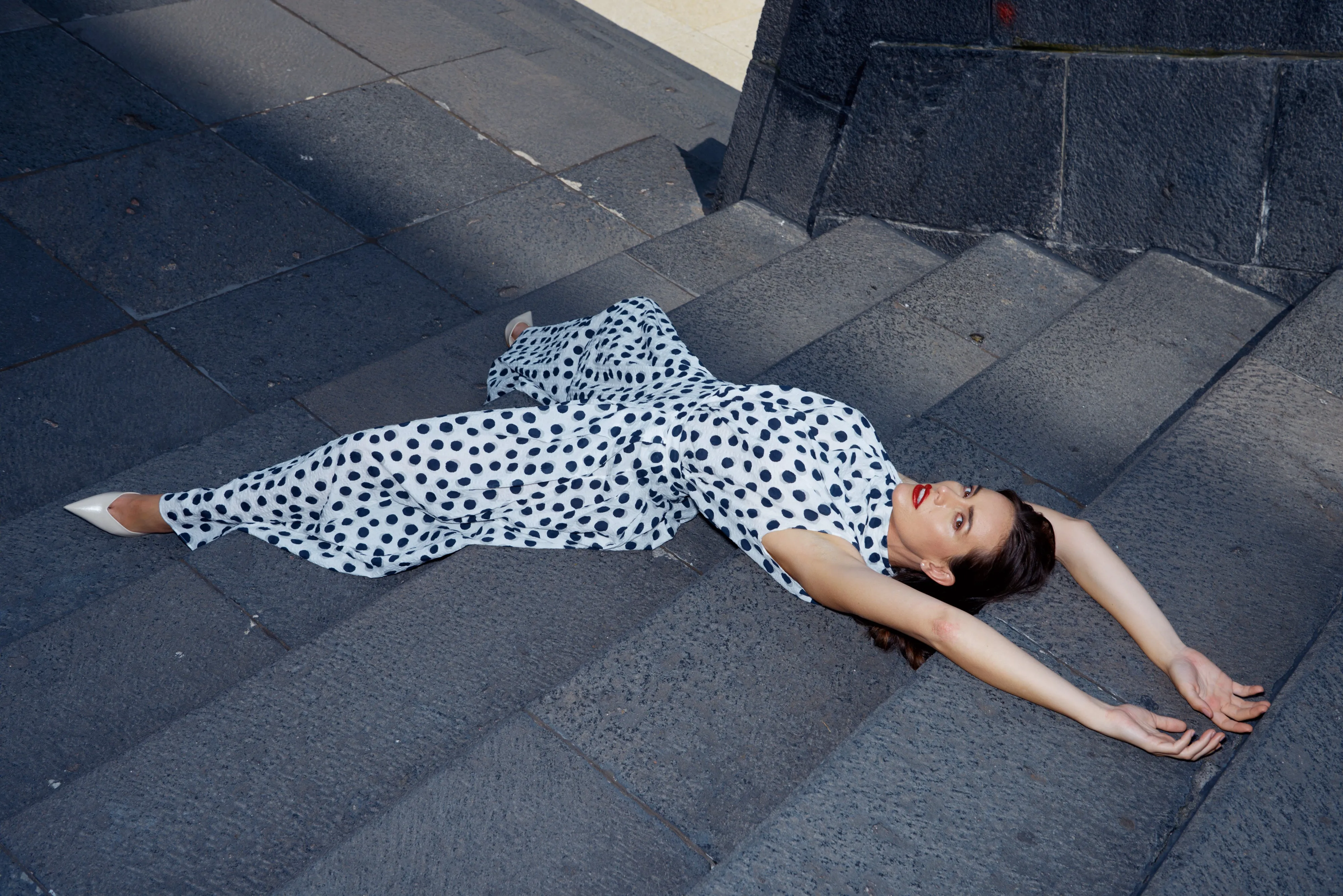 Polka Dot Hi neck top