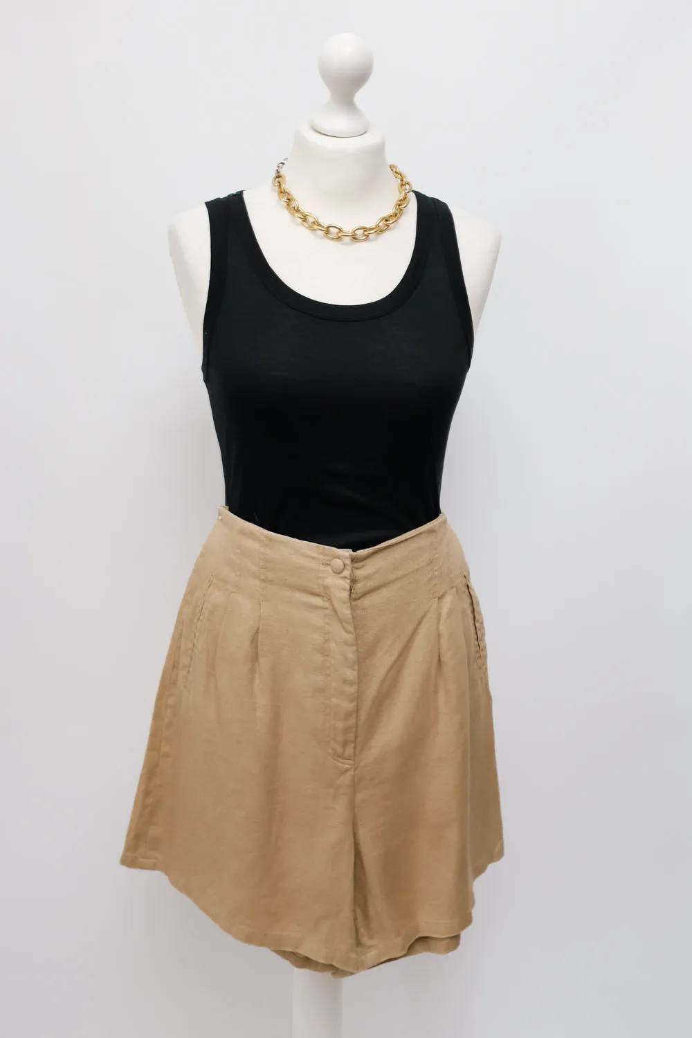 PURE LINEN SAND VINTAGE SHORTS