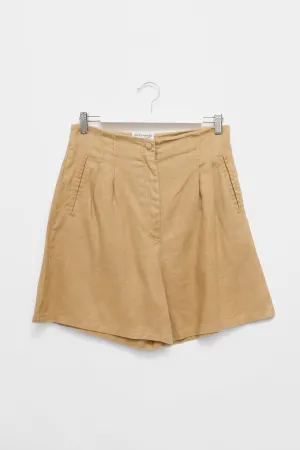 PURE LINEN SAND VINTAGE SHORTS