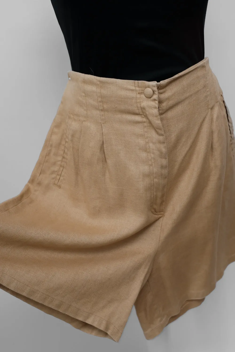 PURE LINEN SAND VINTAGE SHORTS