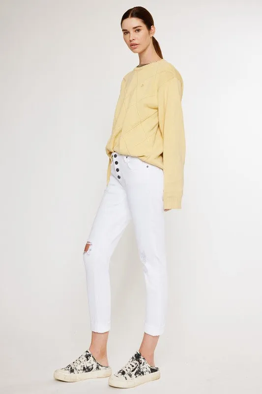 Simona Mid Rise Girlfriend Fit Jeans