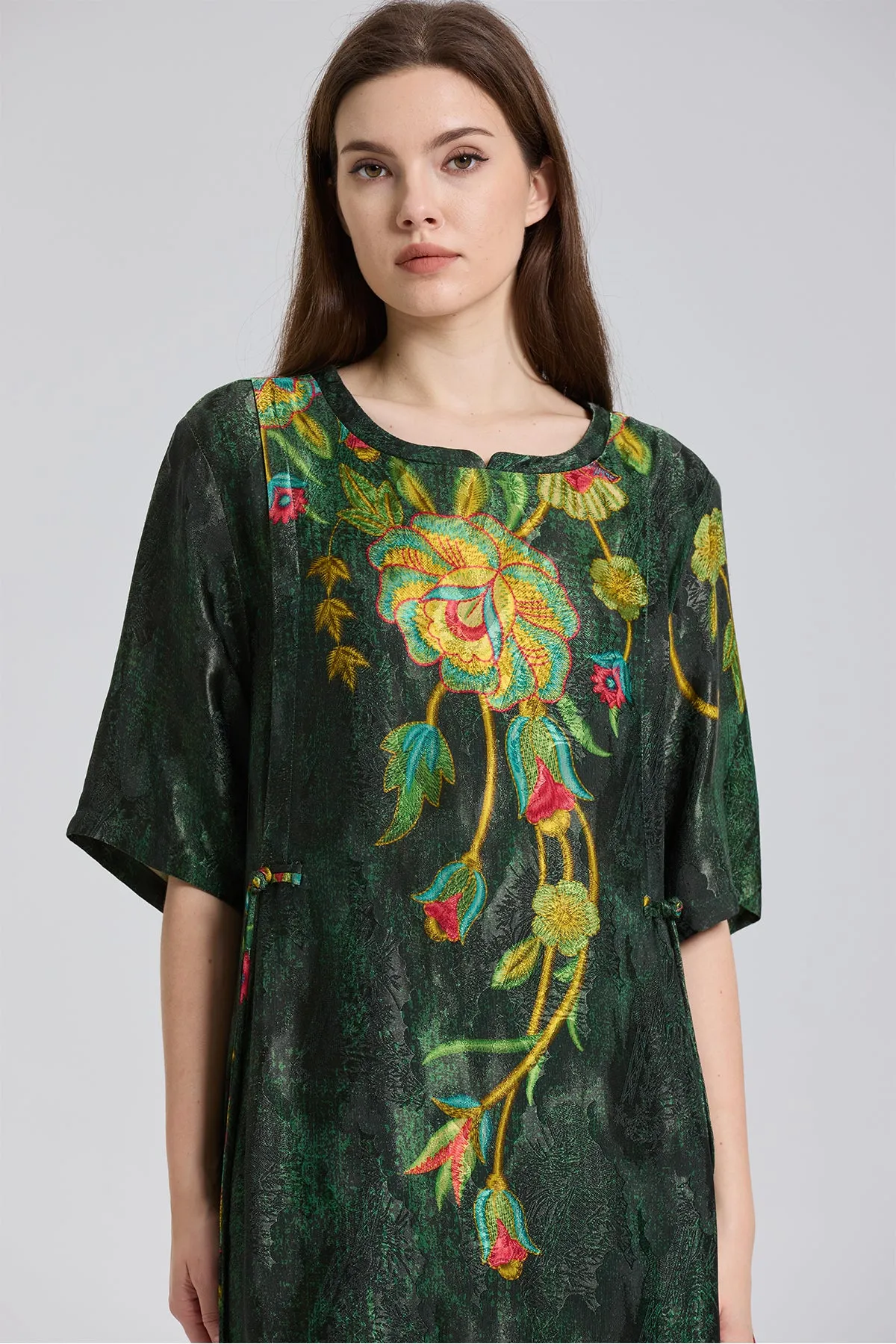 Susi Embroidered wide leg pants suit