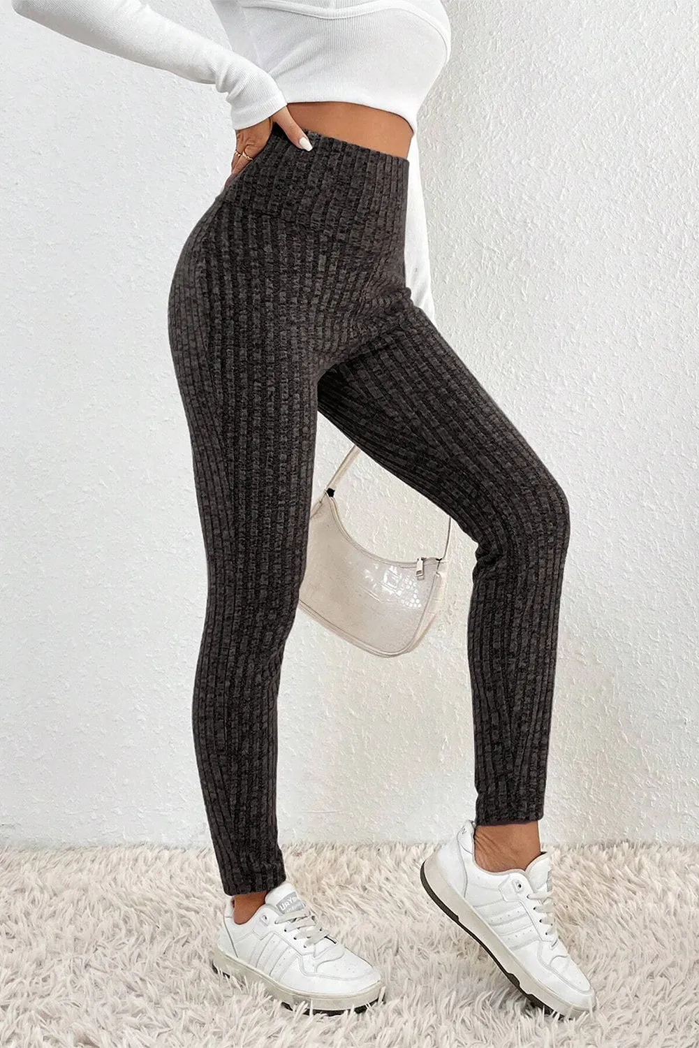 Sweater Leggings - Dark Gray