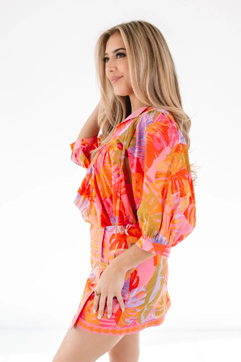 The Eden Puff Sleeve Tunic - Multi