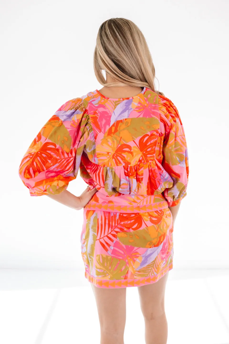The Eden Puff Sleeve Tunic - Multi