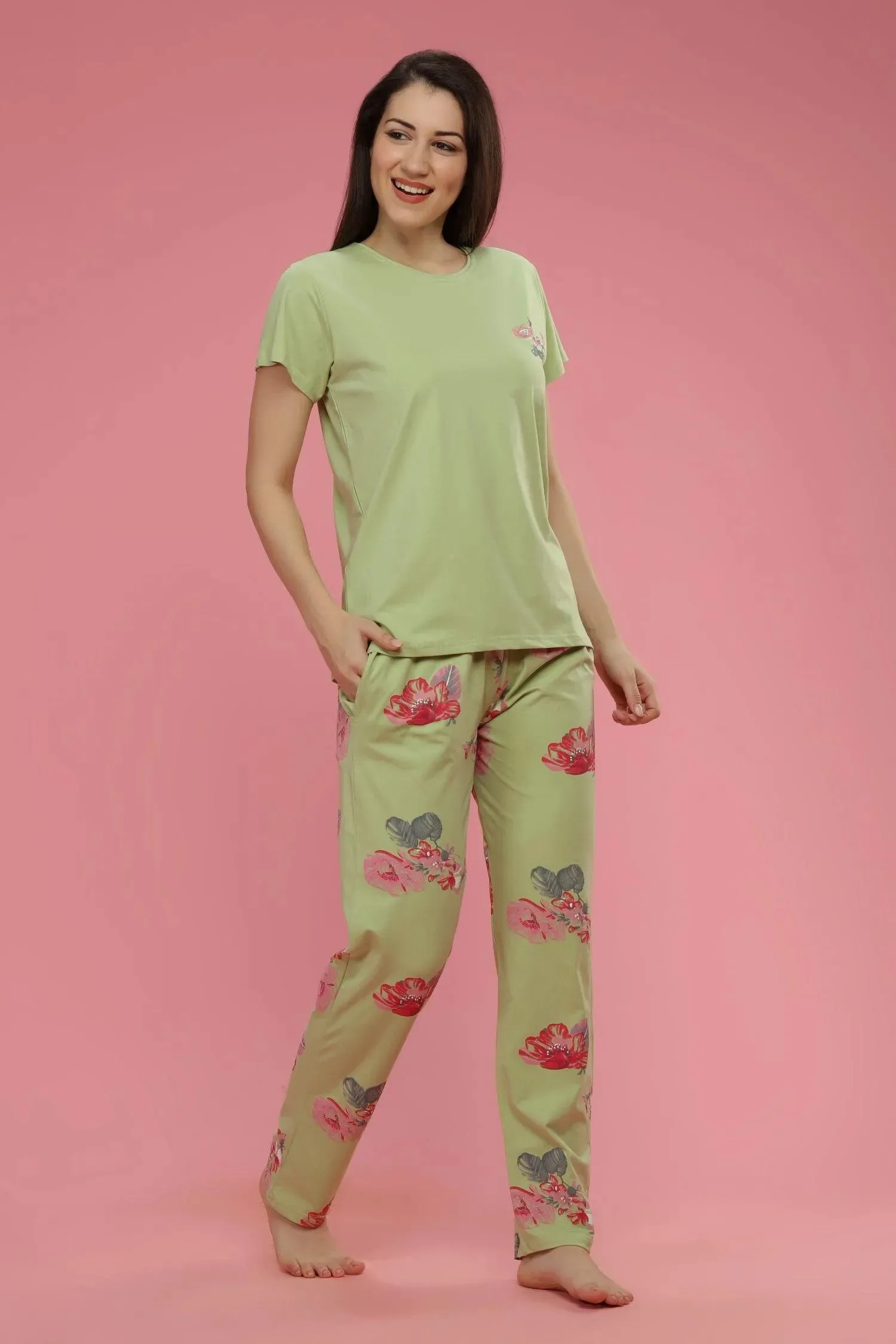 Velure Adorable Floral Print Night Suit