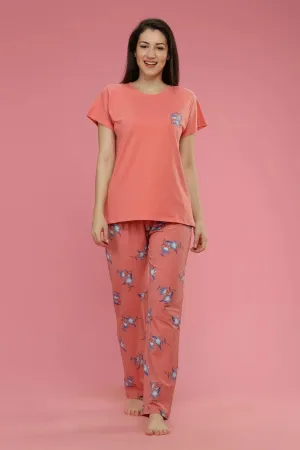 Velure Casual Floral Print Night Suit
