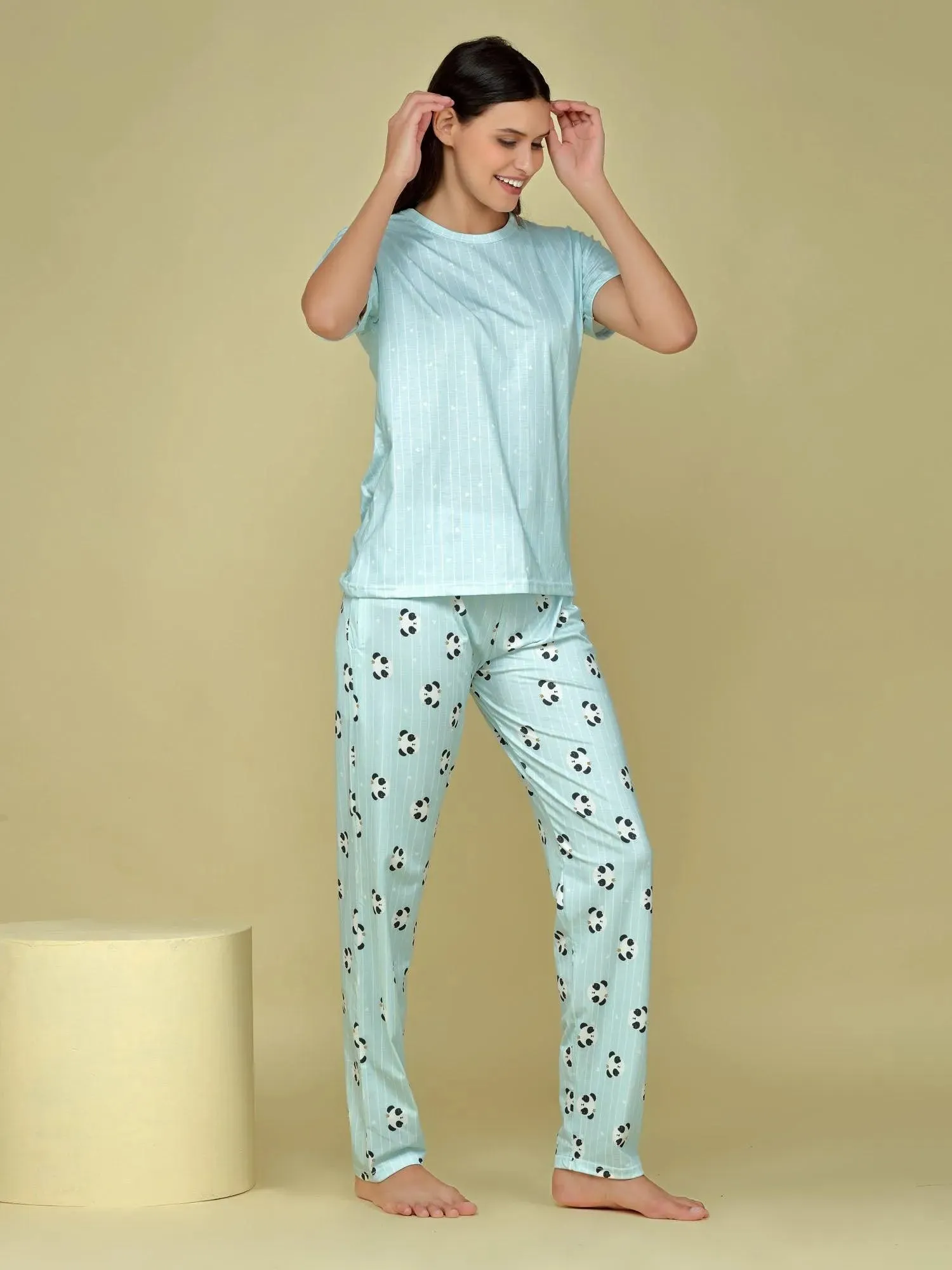 Velure Cute Panda Print Pajama Set