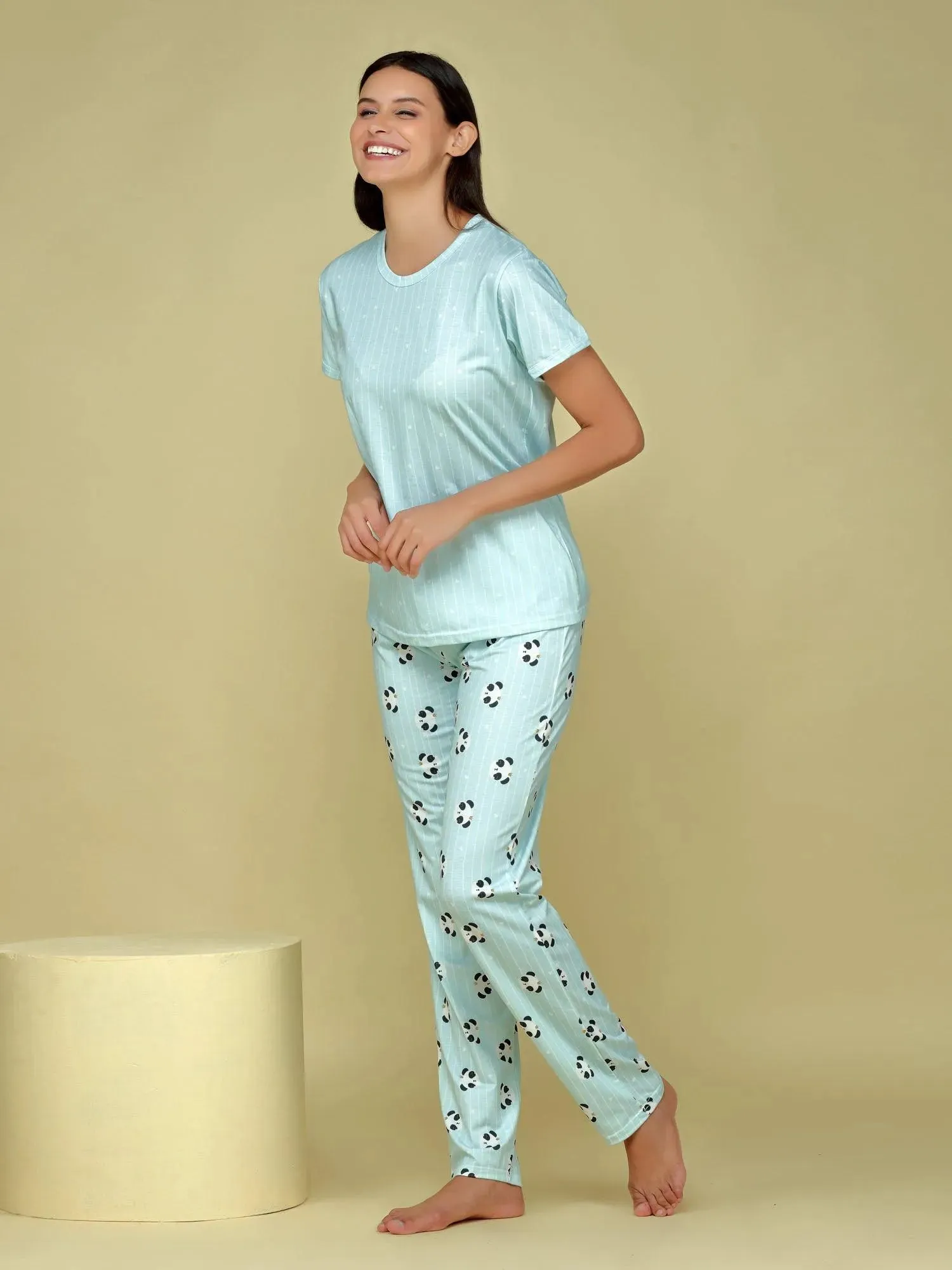 Velure Cute Panda Print Pajama Set