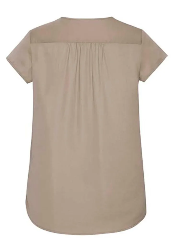 WOMENS KAYLA V-NECK PLEAT BLOUSE   RB967LS